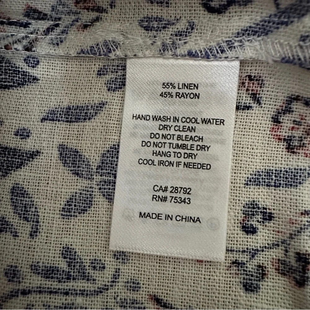 Joie boho batik print pattern linen blend shorts and top set, NWT